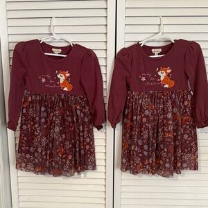Self Esteem Maroon Fox Print Dress